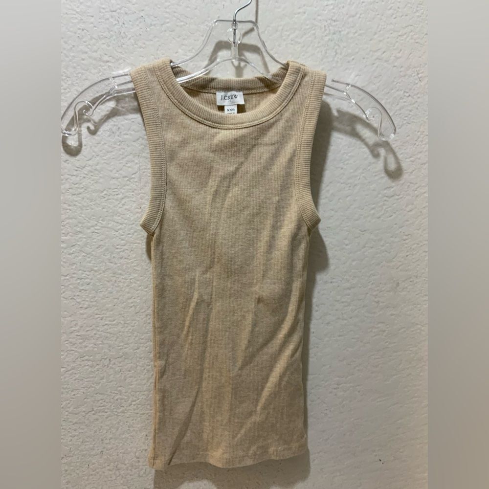 J. Crew High-Neck Ribbed Tank Top Size XXS